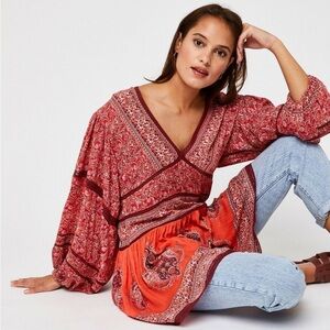Free People Luna Scarf Printed Tunic